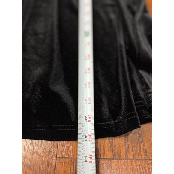 NEW Meetjen Black Velvet Sequin Top Flutter Sleeve Midi Holiday Parties Dress - Picture 10 of 11